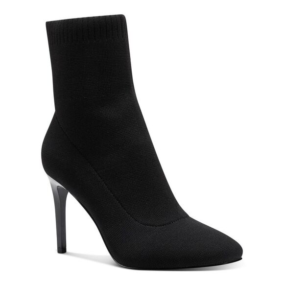 INC Shoes - INC Womens Black Knit Sock Styling Vidalia Square Toe Stiletto Booties 11 M